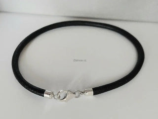 Pánský kožený náramek 0,4mm, Ag 25,5 cm