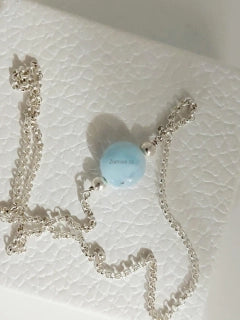"BRIA" Originální náhrdelník pravý larimar, Ag