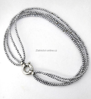 Chocker - obojek  - pokovený hematit Ag