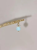 "MUI" něžný přívěsek, pravý larimar, zlato 14Kt