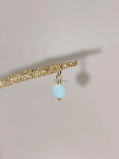 "MUI" něžný přívěsek, pravý larimar, zlato 14Kt