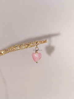 "Pink love" Přívěsek růžový turmalín, zlato 14Kt