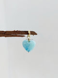 LOVE" přívěsek pravý larimar, žluté 14Kt zlato