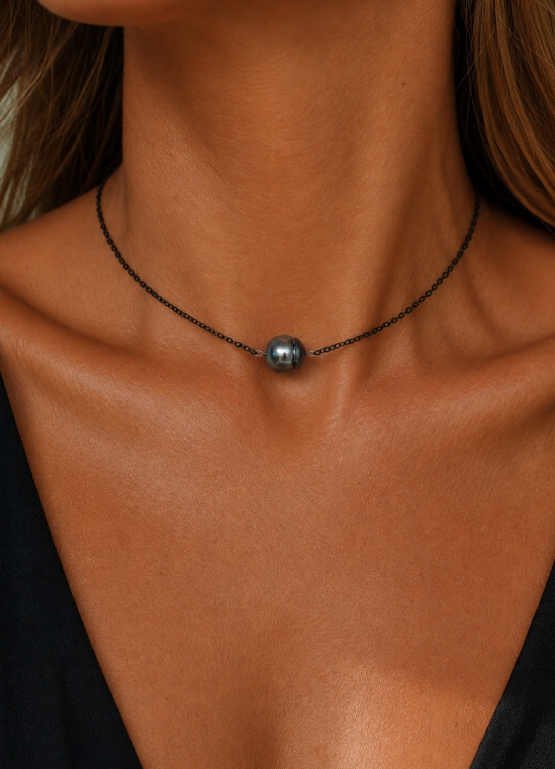 Náhrdelník DADEY s pravou tahitskou barokní perlou 13,2 mm | Anna Jewelry