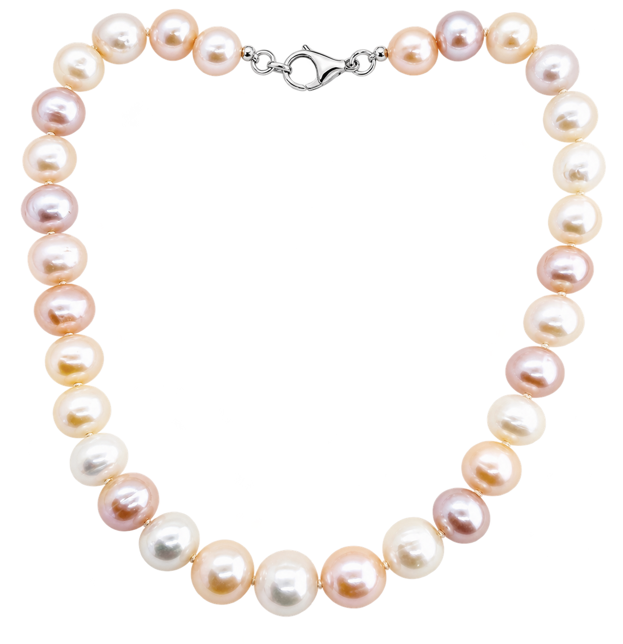 „ROCO“ náhrdelník ze sladkovodních multicolor perel | Ag 925 Rhodium