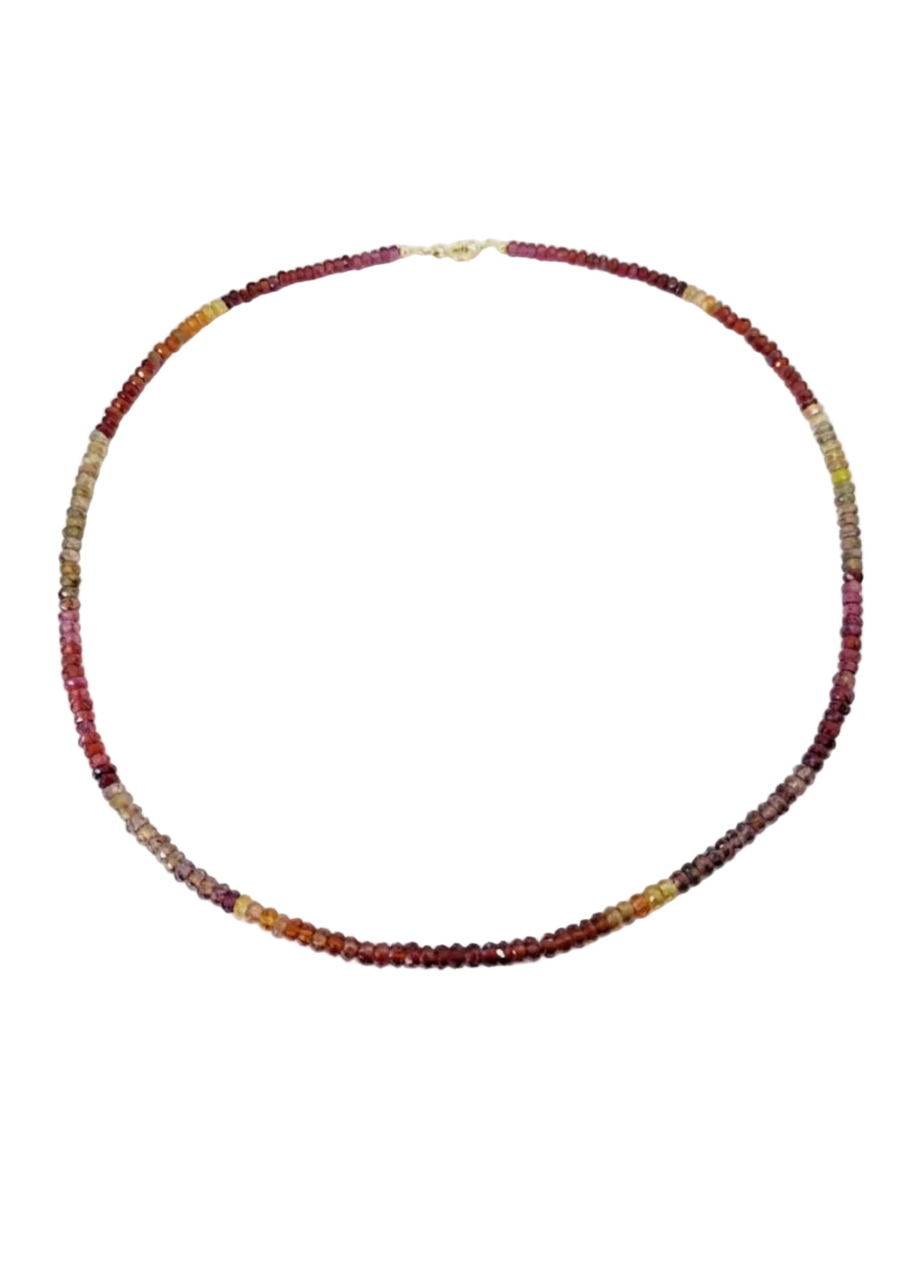 Luxusní náhrdelník SEN z pravých přírodních Tundru safírů AAA+ v multicolor odstínech se zapínáním ze žlutého zlata 585/1000.